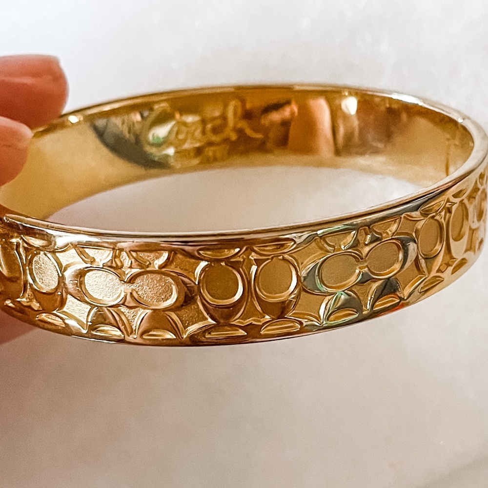 Gold Coach Signature Bangle bracelet